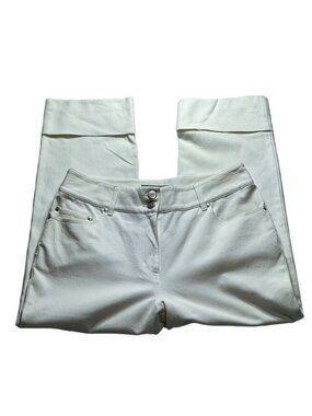 VN Womens White Wide-Leg Pants Size 6